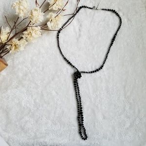 White House Black Market Long Glass Bead Necklace